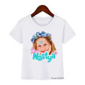 Kawaii Girls T-Shirts Cute Like Nastya Kids Tshirt Summer Girls Clothes Children's T Shirts White Pink Short sleeve Tops 3-13Y. 