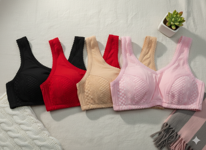 Semis Bra Genji For Womens And Girls / Comfortable Air Bra for Ladies / Gym Bra for Girls / Women Bra 100% Export Quality Bra Non Padeded