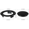 888 BBB Umbrella Hole CCCCV Ring Plug Patio Garden Table Parasol Umbrella Hole Ring Cap Set Plug 2 Inch Plastic Black. 