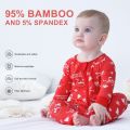 MICHLEY Christmas Bamboo Baby Romper Cartoon Shark Car Newborn Clothes Footies Overalls Bodysuit Pajamas For Boys Girls 0-24M. 