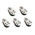 5PCS Stainless Steel M25 Pulley Block Hanging Wire Towing Wheel Lifting Wire Rope Cable Pulley Roller. 