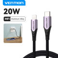 Vention Lightning Cable USB-C to Lightning Fast PD Charging Cable MFi certified 3A Date Cable For iOS devices iphone ipad ipod USB-C to Lightning PD Fast Charging Date Cable Gray. 