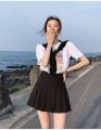 Kawaii Korean Plaid Skirts High Waist Pleated Skirt Short Micro Skirt Black Mini Skirts Womens Pink White Tennis Skirts Cute Y2K. 