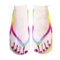 5 Pair Flip Flop Socks 3D Pattern Manicure Print Running Socks Women.