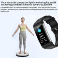 Yesurprise TK76 Smart Watch Sleep ECG Body Fat Heart Rate Temperature Detection 1.47" Touch Screen Fitness Watch For Smart Phones.