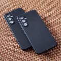 Premium Silicone Matte Soft Phone Case - Black For Samsung Galaxy A54. 