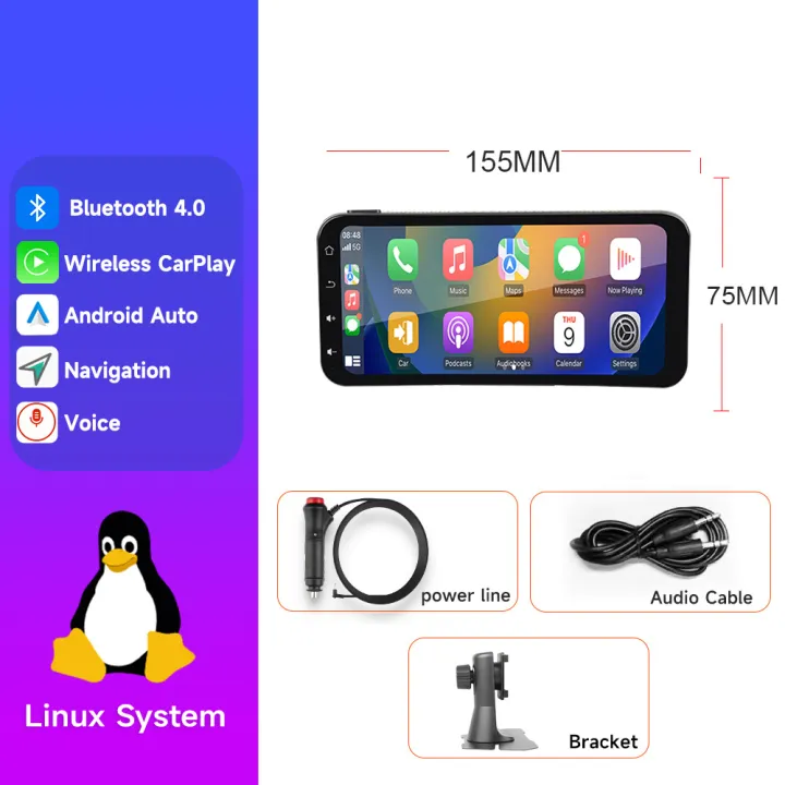JIUYIN%20Universal%20Car%20Radio%20Multimedia%20Navigation%20Wireless%20Carplay%20Apple%20Android%20Auto%206.25%E2%80%9C%20Touch%20Screen%20Bluetooth%20Music%20Player%20-%20Image%207