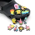 SpongeBob SquarePants 1pcs Jibbitz cute Crocs cartoon anime shoe charms DIY decorate Slippers Accessories PVC Kids X-mas Gifts apply to Wristband Backpack. 