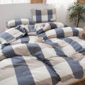 KI9S bed Sheet Duvet Cover 2 Piece Bedding Four Seasons Available Plaid Simple Skin-friendly Quilt Cover Quilt Single Two.