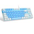MageGee 75% Mechanical Gaming Keyboard with Blue Switch, LED Blue Backlit Keyboard, 87 Keys Compact TKL Wired Computer Keyboard. 