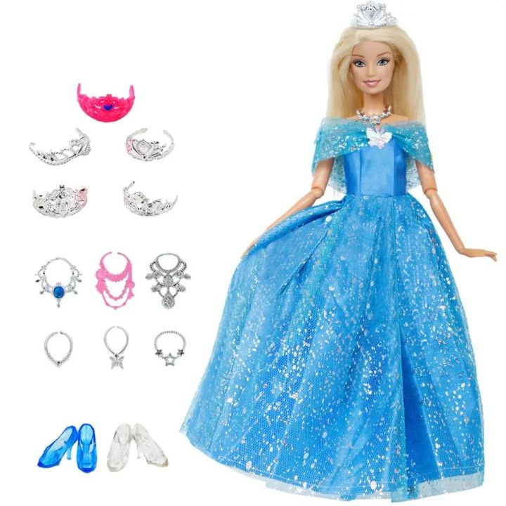 %E3%80%90The%20road%20to%20happiness%20Store%E3%80%9114%20Pcs%20Lot%20=%201x%20Fairy%20Doll%20Dress%20+%2013x%20Random%20Accessories%20Shoes%20Handbag%20Clothes%20for%20Barbie%20Doll%20Toys%20-%20Image%203