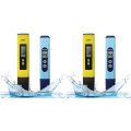 2X Water Quality Test Meter,Ph Meter Tds Meter 2 In 1 Kit with 0-14.00Ph and 0-9990 Ppm Measure Range for Hydroponics. 