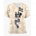 Disney Mickey Stitch Print ​medical uniforms women Nurse Accessories Clinical Uniform Dentist work blouse vet spa Scrub Tops ﻿. 