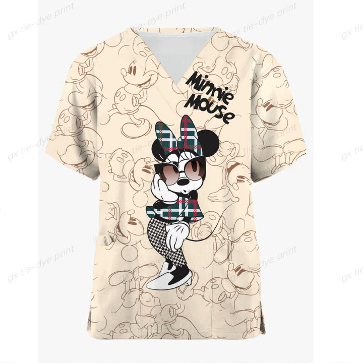 Disney%20Mickey%20Stitch%20Print%20%E2%80%8Bmedical%20uniforms%20women%20Nurse%20Accessories%20Clinical%20Uniform%20Dentist%20work%20blouse%20vet%20spa%20Scrub%20Tops%20%EF%BB%BF%20-%20Image%206