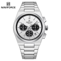 Naviforce 8048 Luminous Multi-Function Business Watches  Fashion Lover's Three-Eye Chronograph Luxury Watch for Men. 