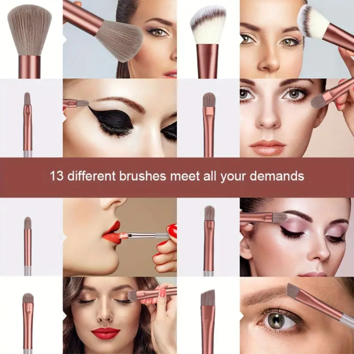 13Pcs%20Premium%20Makeup%20Brushes%20Set%20for%20Cosmetics%20Foundation%20Blush%20Powder%20Eyeshadow%20Kabuki%20Blending%20Makeup%20Brush%20Beauty%20Tool%20-%20Image%204