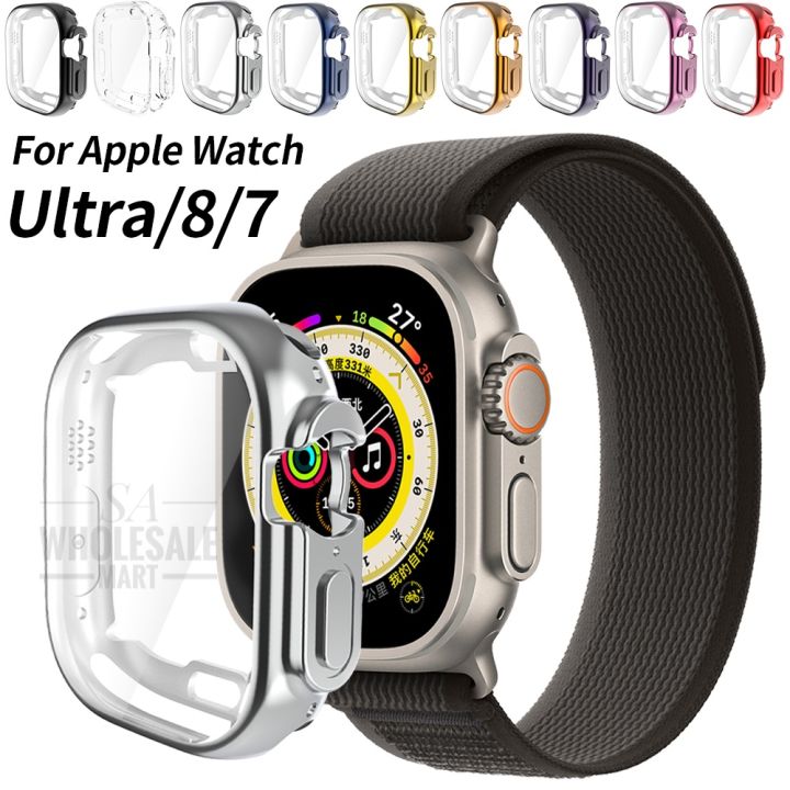 Case for Apple Watch Series 8 Ultra 49mm band smartwatch PC bumper Cover Case iwatch Series