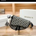 WW5 Light Luxury Premium Leather Women's Bag 2024 New Spring Summer Fashion Embroidery Reading Saddle Bag One Shoulder Oblique. 