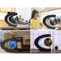 US Plug 3'' C Shape Magnetic Levitation Floating Globe Illuminated And 3 Colors Globe World Map With Colored LED Light Anti Gravity Globe For Desk Decoration. 