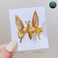 1Pcs Silver/Gold Metal Moving Butterfly Hair Clip - Cute Hairpin for Women.