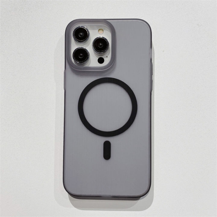 Semi-Permeable%20Corrugated%20Apple%2015%20Phone%20Case%20Ice%20Mist%20Magnetic%20Suction%20iphone14%20Sense%20of%20Simple%20Skin%2013promax%20Applicable%2012%20-%20Image%205