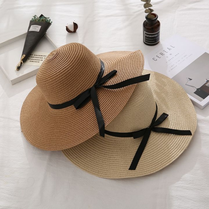 New%20Sun%20Hat%20Ladies%20Summer%20Beach%20Big%20Brimmed%20Straw%20Hat%20Seaside%20Vacation%20Sunshade%20Sunscreen%20Foldable%20Dome%20Straw%20Hat%20Ladies%20Hat%20-%20Image%204