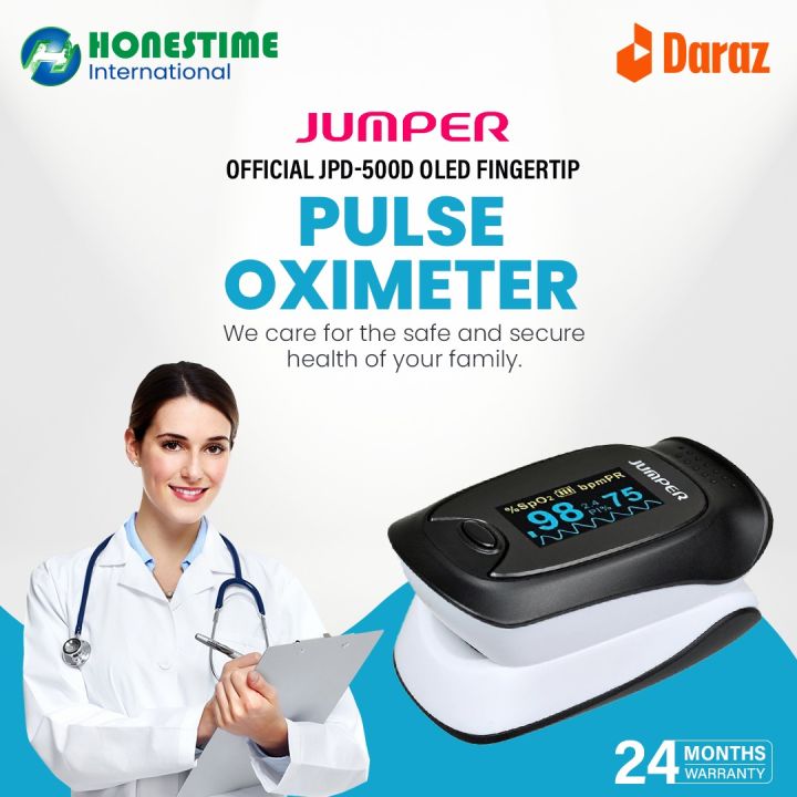 Spo2 Jumper JUMPER Official JPD-500D OLED Fingertip Pulse Oximeter for SpO2, PR, PI ...