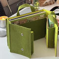 Large Storage Bag Multipurpose Polyester Foldable Handbags Organizer Felt Book Bag for Student Travel Office Organization Accessories Storage.