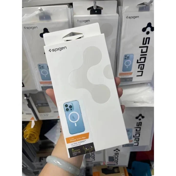 For%20Iphone%2013%20Spigen%20Transparent%20Magsafe%20Case%20Cover%20Shatter-resistant%20Case%20Back%20Cover%20-%20Image%204