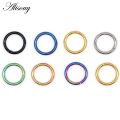 Alisouy 1PC Steel Tiny Nostril Segment Septo Nose Rings Captive Ear Nose Hoop Piercings Clip on Helix Rings Body Jewelry 7 Color. 