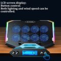 ICE COOREL Gaming Laptop Cooler 8 Fans 2 USB Ports With RGB Light HD Display Laptop Cooling Pad Adjustable Notebook Cooler Stand. 
