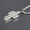 Stainess Steel Humanoid Pendant Hip Hop Necklace Billie Eilish Blohsh The same style No Fade Silver Color Lover Jewelry with Chain For Women Men.