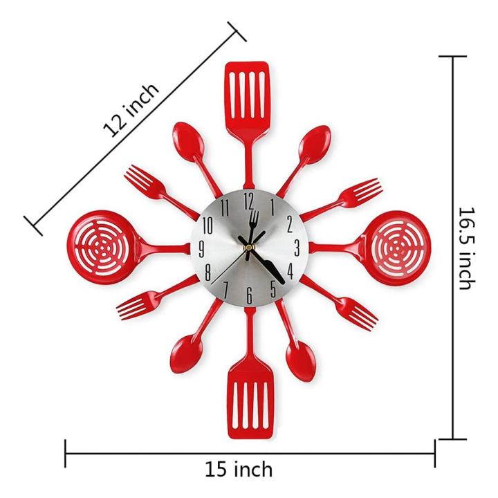 kitchen clocks wall decor-1 x Wall Clock-Red