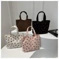 【Trending】 Corduroy Versatile Handbag Printing Corduroy Handbag Storage Bag for. 