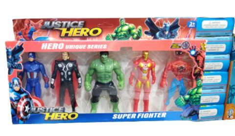 Avengers%20toys%205%203d%20Avenger%20Super%20Hero%20Action%20Figure%20Toy%20Set%20for%20Kids%20and%20Boys%20(Multicolor)%20thor%20,spider%20man%20-%20Image%202
