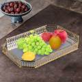 Mirror Serving Tray Fruit Plate Mirrored Tray for Vanity for Food Snack Cake. 