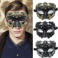 Men Masquerade Ancient Greco-Roman Warrior Eye Masks Halloween Party Cosplay Costume Accessories Half Face Mask Props.