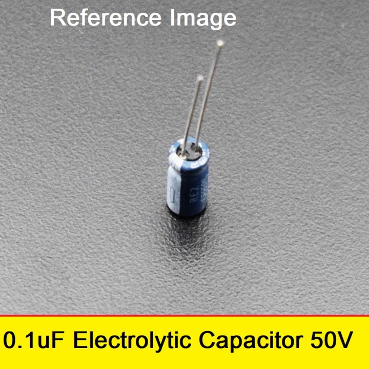 25Pcs-%200.1uF%2050V%20RADIAL%20Electrolytic%20Capacitor%200.1uF%2050V%20Radial%20Polarized%20Aluminum%20Electrolytic%20Capacitors%202%20Pin%20Leads%20Connections%20Leg%20-%20Image%204