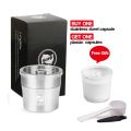 ICalifas Compatible For illy coffee Machine Maker/STAINLESS STEEL Metal Refillable Reu Capsule fit for illy Espresso Cafe.