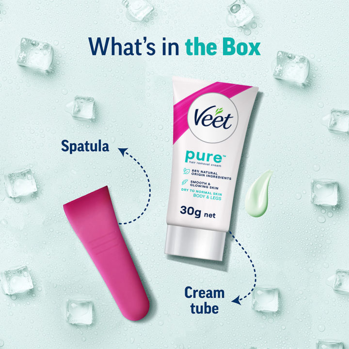 Veet%2030gm%20Dry%20to%20Normal%20Skin%20Hair%20Removal%20Cream%20for%20Body%20&%20Legs,%20Freshest%20Smell%20with%20Grape%20Seed%20Oil%20Leaves%20Skin%20Feeling%20Smooth,%20Moisturized%20&%20Visibly%20Glowing,%20Dermatologically%20Tested%20-%20Image%205
