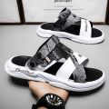 Sandals Men's Summer Outdoor Fashionable Sports Non-Slip Wear-Resistant Soft Bottom Driving Slippers Dual-Use Outdoor Beach Shoes Men. 