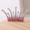 Children Tiaras Crowns Small Kids Girls Birthday Party Show Coloful Rhinestone Crystal Hair Comb Crown Princess Headwear.