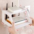 1Pcs Wall Mount Wifi Router Storage Rack Telephone Storage Rack Set-top Box Living Room Router Rack Storage Holder. 