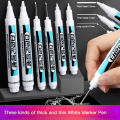 1/4Pcs White Permanent Paint Pen set for Wood Rock Plastic Leather Glass Stone Metal Canvas Ceramic Deep Hole Marker 0.7mm.