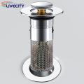 Drain Stopper for Bathroom Sink Stainless Steel Bathroom Sink Stopper with Hair Catcher Universal Anti-clog Drain Filter for Home Southeast Asian Buyers' Choice Durable Sink Stopper for Bathroom.
