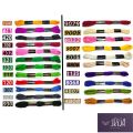 12 Pieces/Skeins Embroidery Floss Cross Stitch Thread / DMC Thread For Embroidery 6 line thread Cotton Embroidery Thread.