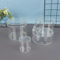 Acrylic Candy Box Transparent Plastic Round Cake Dessert Box Storage Containers Dounp. 