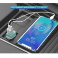 LVEIO LV-CC19 Universal Mini Aluminum Electric 2 USB Car Charger with Type-C Cable by starry. 
