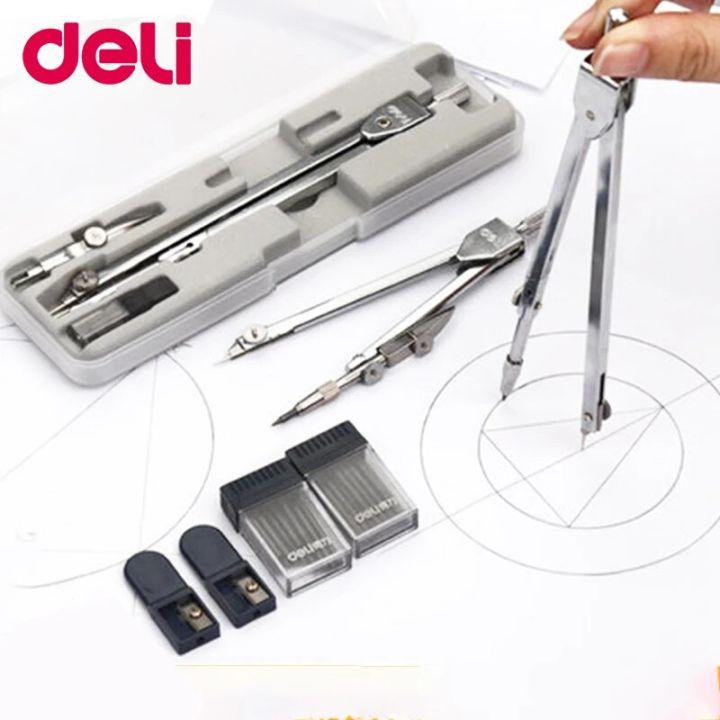 Deli%20Stainless%20Steel%20Multifunctional%20Drafting%20Drawing%20Compass/Lead%20Core%20Math%20Geometry%20Circles%20Tool%20Durable%20Supplies%208600/8601%20-%20Image%202