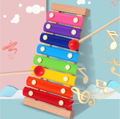 8 Scale Wooden Frame Style Xylophone Musical Funny Educational Toys for ...